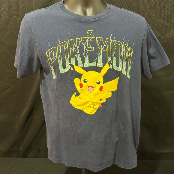 MAD Engine Gray and Yellow Pikachu Graphic Tee - Picture 1 of 3